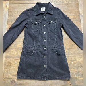Brand New Zara black denim dress